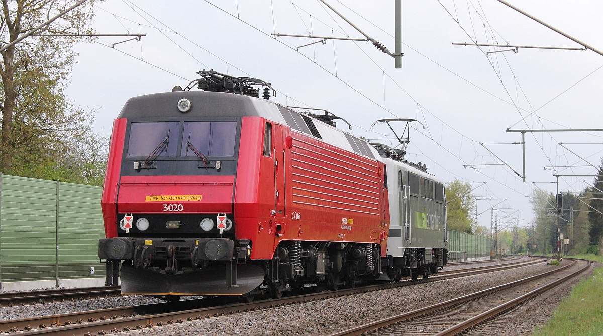 DSB Litra EA 3020(91 86 0003 020-2 DK-DSB)  G.F Ursin  auf ihrer letzten Fahrt in Deutlschland bevor es nach Bulgarien geht. Owschlag 15.05.2021 (jpeg II)