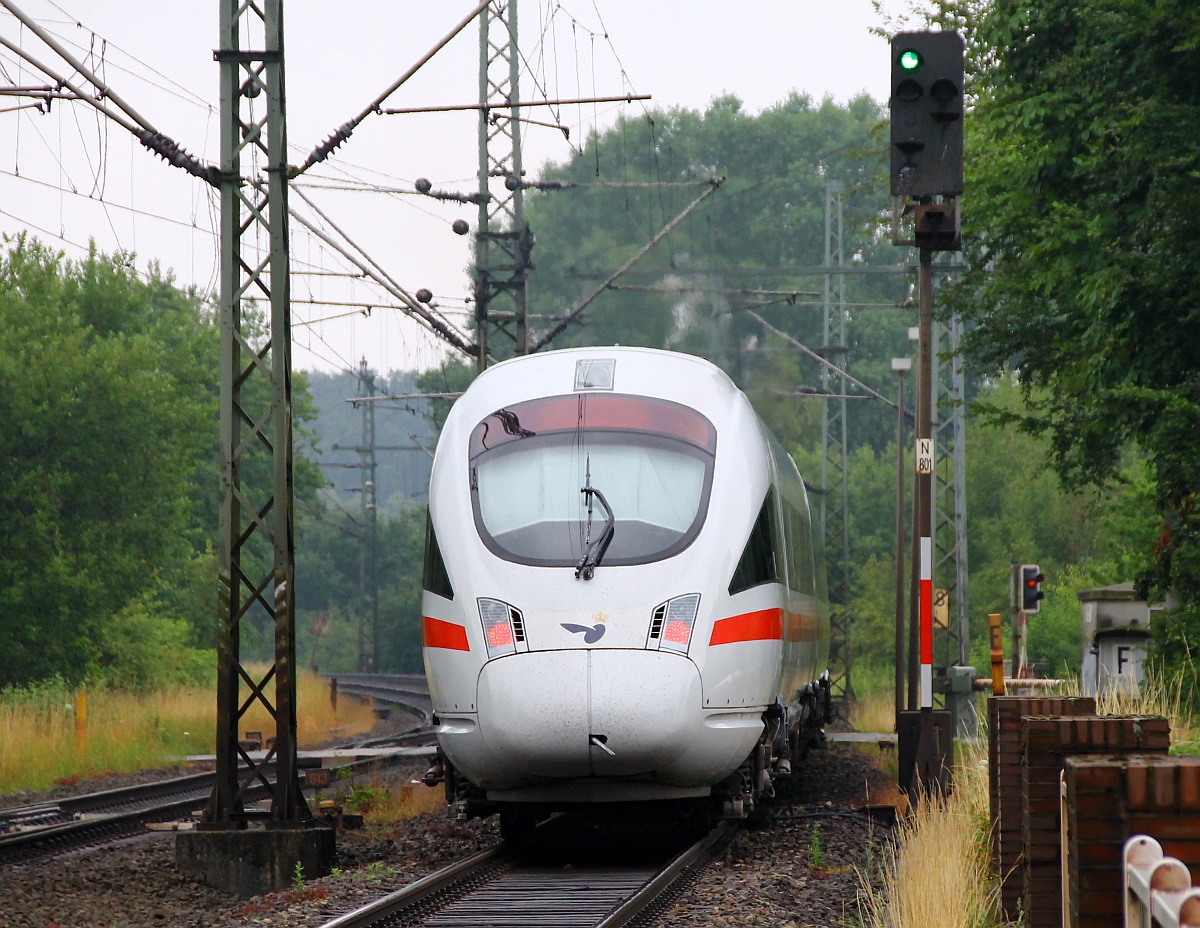 DSB/DB ICE 0605 018/118/218/518 Tz5518  Jever  als ICE 380 bedingt durch Bauarbeiten nur bis Fredericia verlsst hier Schleswig, nchster Halt ist Flensburg. 08.07.2014 (03900)