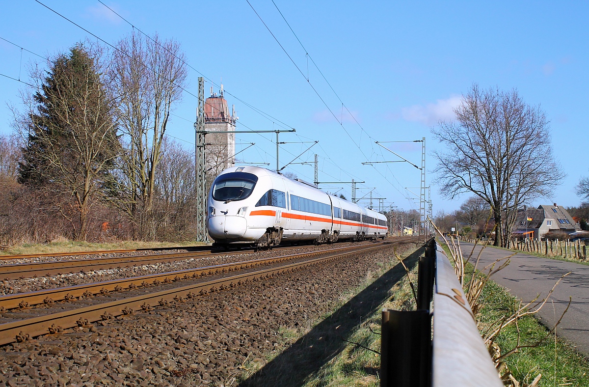 DSB/DB ICE-(T)D 0605 017  København  festgehalten in Brokstedt bei Neumünster. 11.03.2015