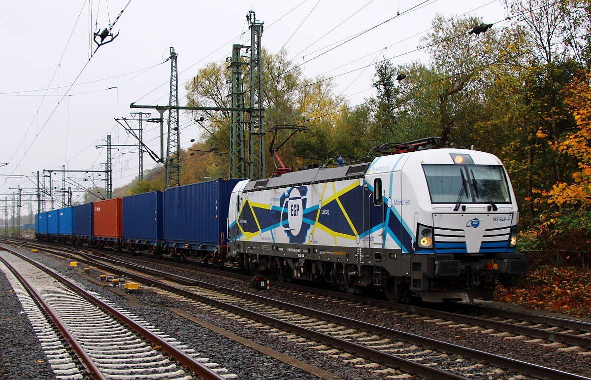 EGP 193 848-9, REV/628/11.03.22 mit Containerzug. HH-Harburg 29.10.2022