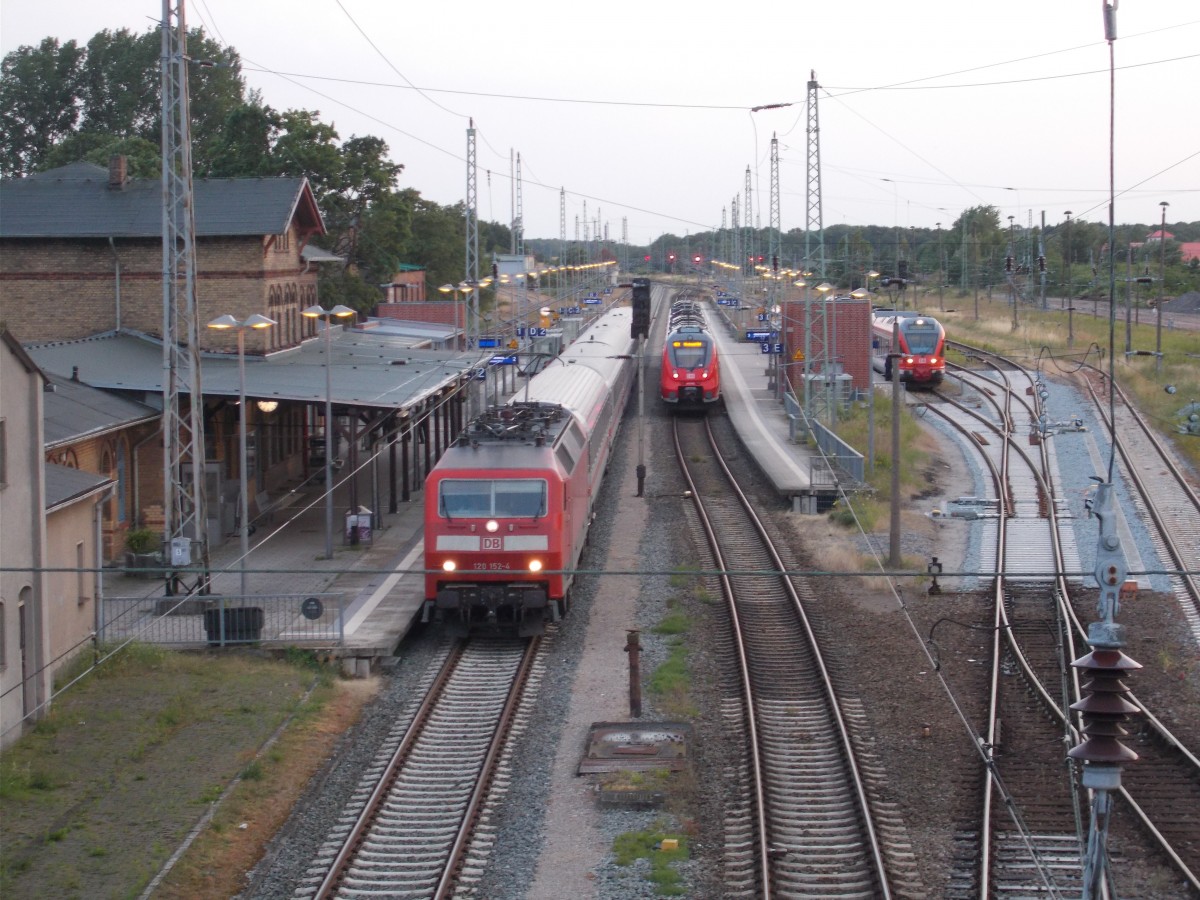 Ein Blitzeinschlag in das Estw Lietzow bescherte,den Bahnhof Bergen/Rügen,am 17.Juli 2015,ein vollen Bahnhof.