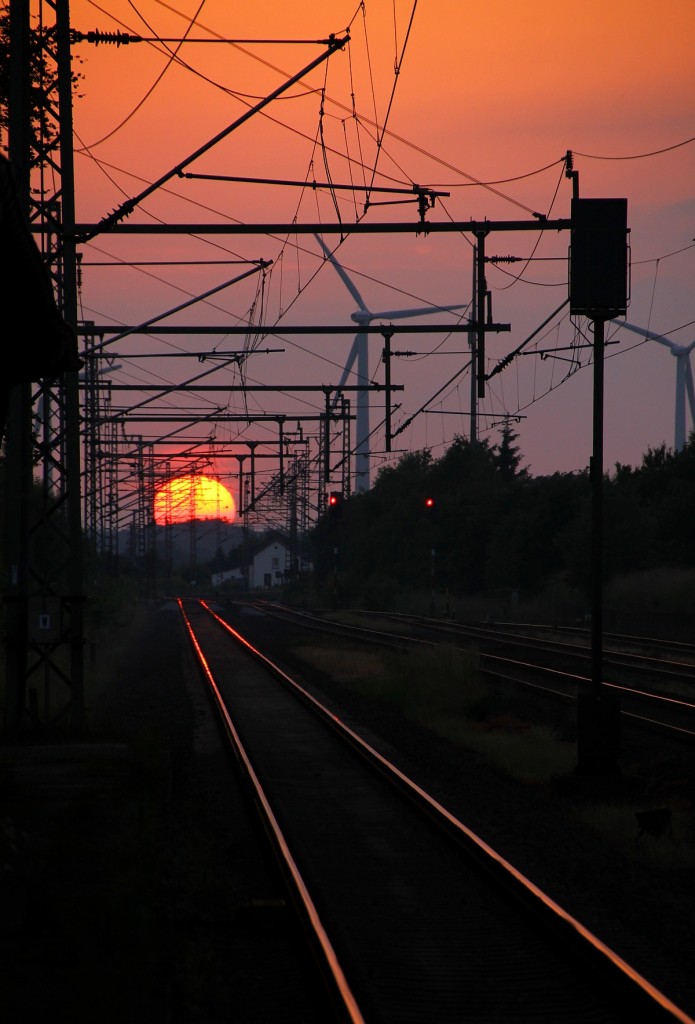 Ein wunderbarer Moment...Sonnenuntergang in Jübek. 08.06.2014