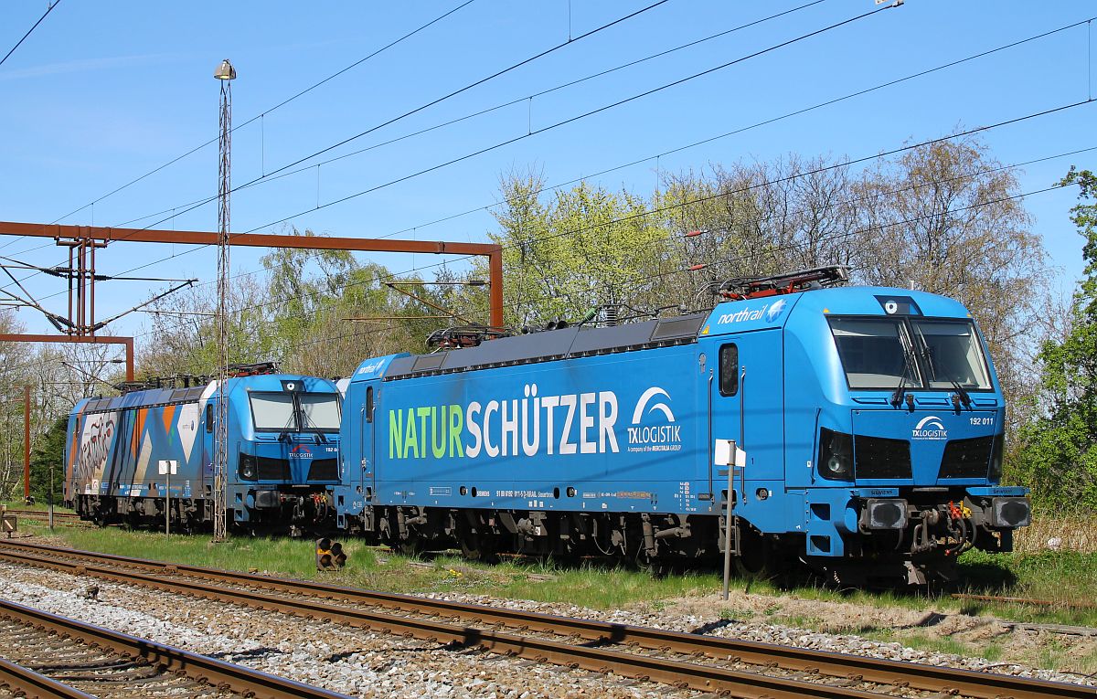 Erstmalig konnte ich 2 NRAIL/TXL 192 in Pattburg/DK aufnehmen: 192 011 - 192 009 am 02.05.2022