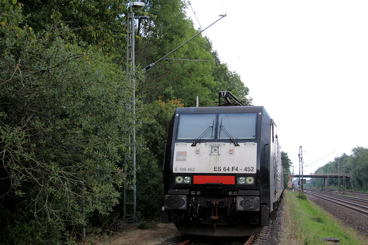 ES 64 F4-452 abgestellt im Tostedter Bahnhof. Datum: 10.08.2020