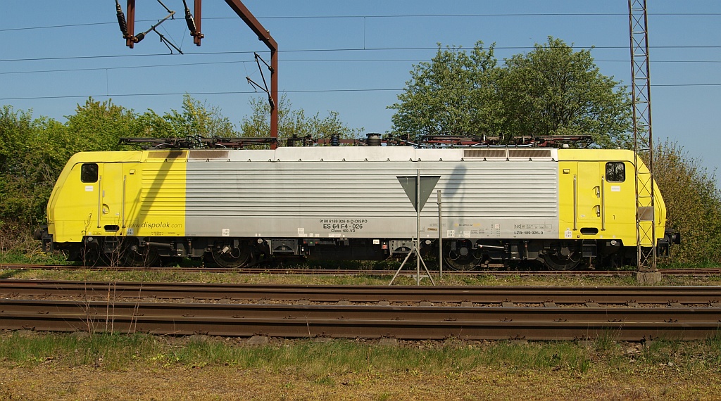 ES64F4-026/189 926-9 abgestellt im Gbf Padborg. 06.05.2011