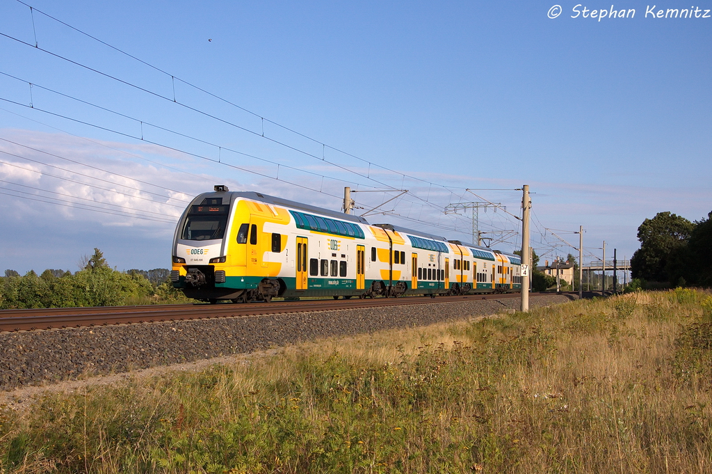 ET 445.100 (445 100-1) ODEG - Ostdeutsche Eisenbahn GmbH als RE2 (RE 37375) von Cottbus nach Wismar in Vietznitz. Netten Gru an den Tf! 20.08.2013