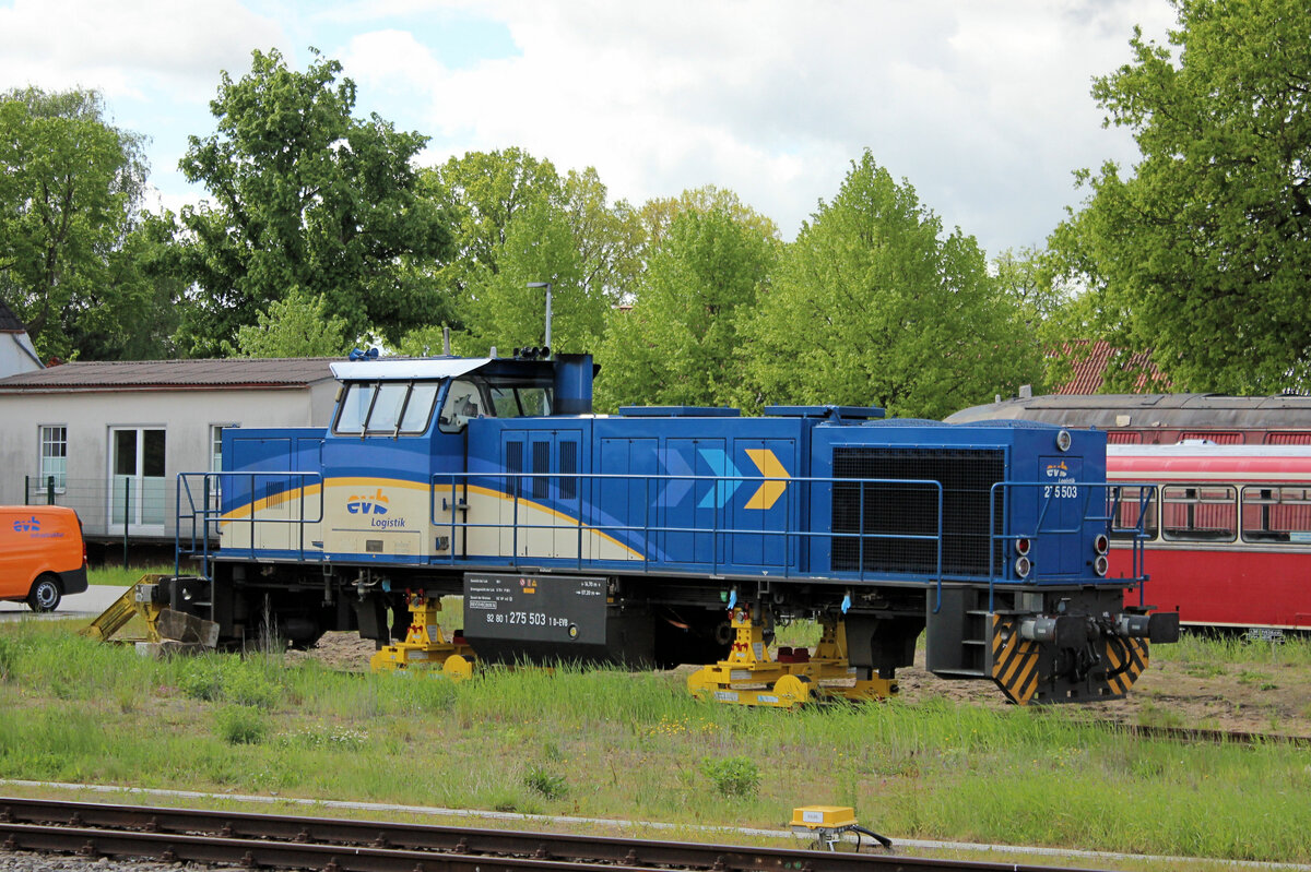 evb 275 503-1 wartet auf weitere Wartungsarbeiten im Vorfeld der EVB Werkstatt in Bremervörde. Datum: 23.05.2021