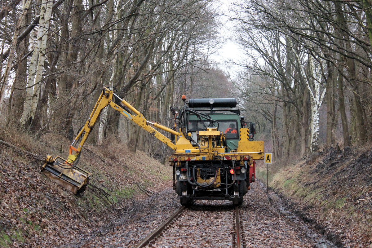 EVB 531 (evb Infrastruktur) ist in Tostedt - West dabei, die EVB-Strecke (Tostedt-Zeven) in Schuss zu halten! Datum 06.03.2017