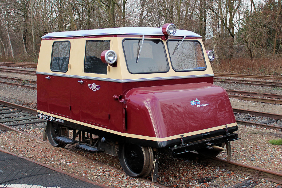 evb 591 - WZTE Draisine am 09.12.2018 in Zeven - Süd.