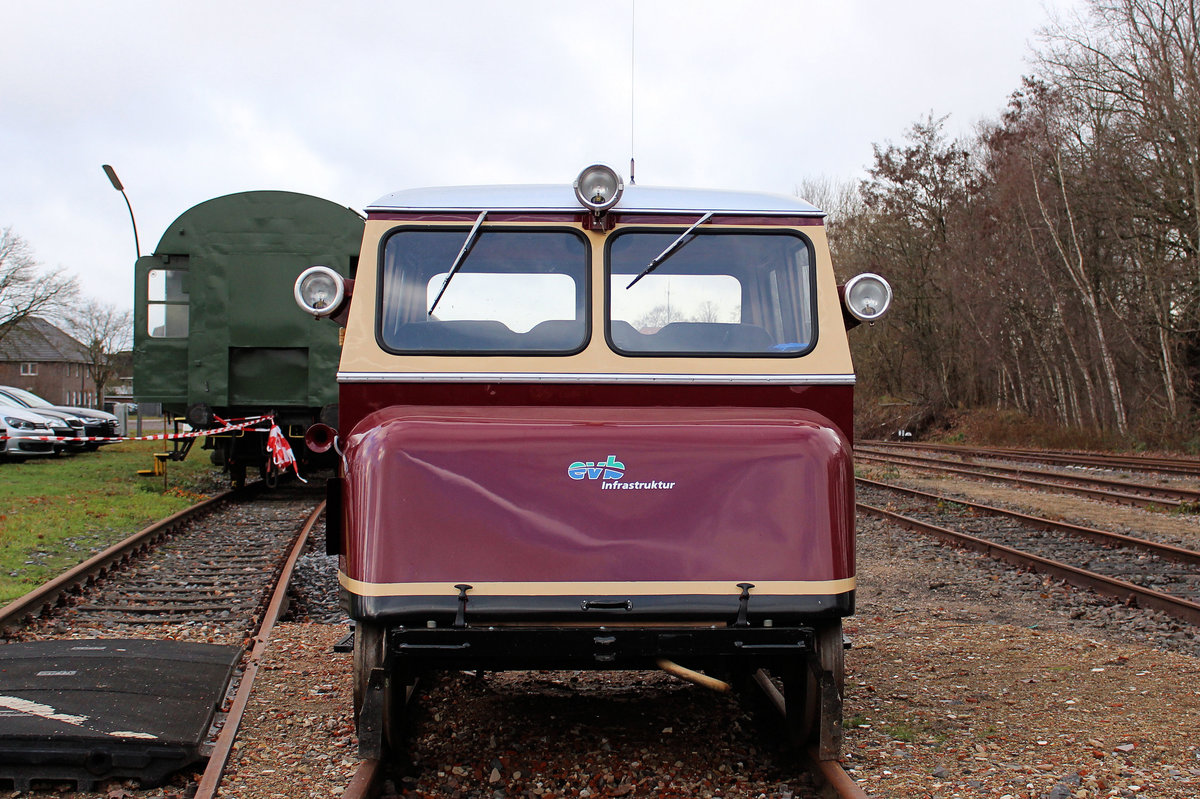 evb 591 - WZTE Draisine am 09.12.2018 in Zeven - Süd.