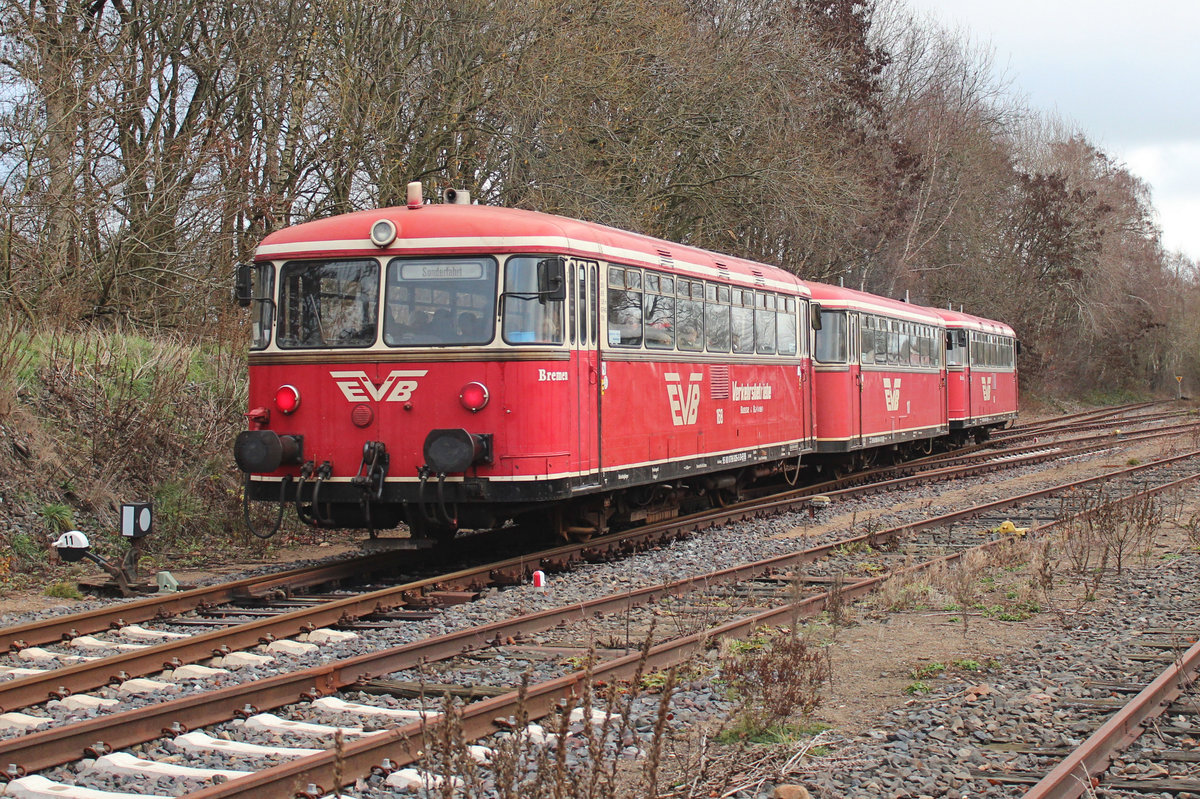 evb Moorexpress am 09.12.2018 in Zeven - Süd.