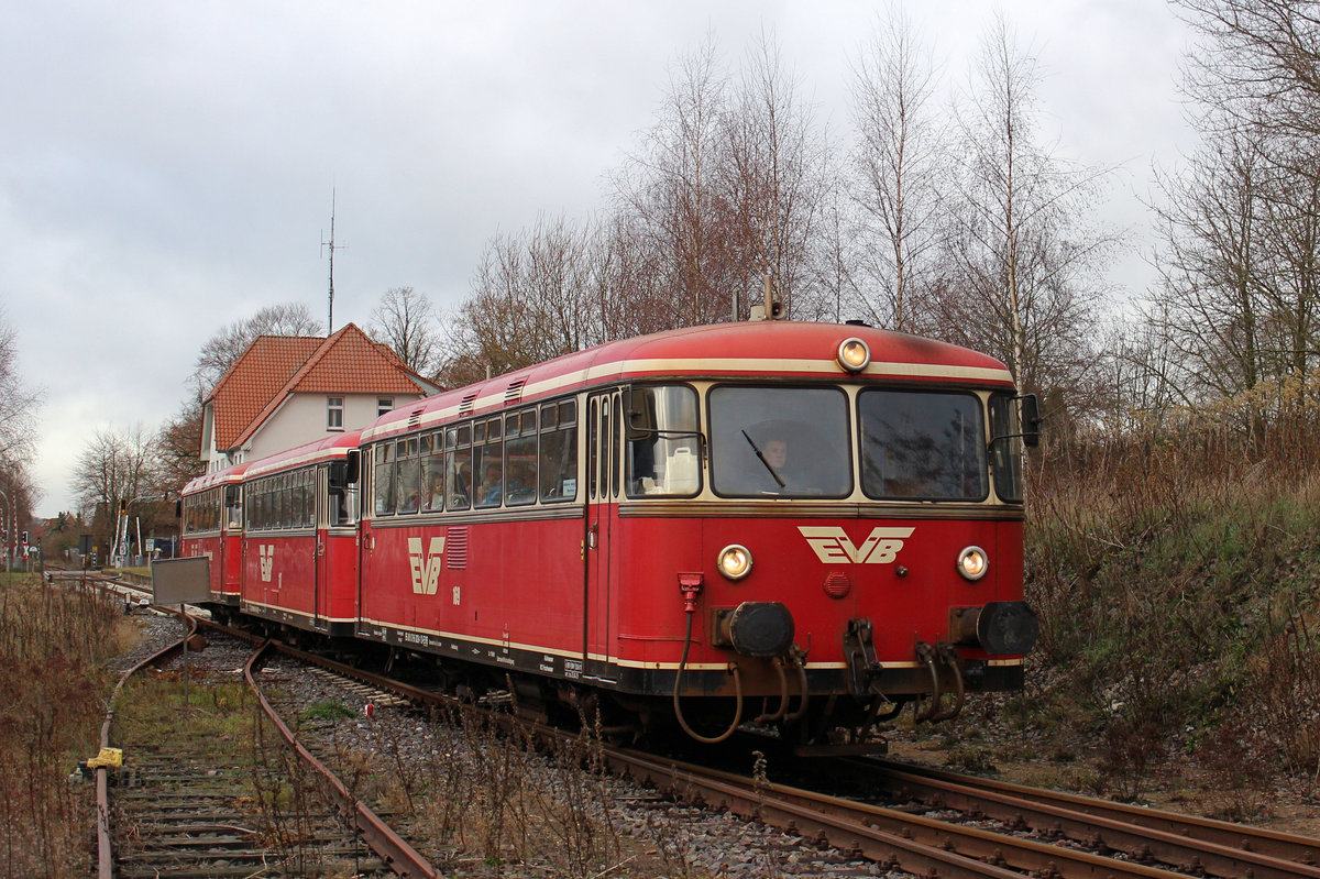 evb Moorexpress am 09.12.2018 in Zeven - Süd.