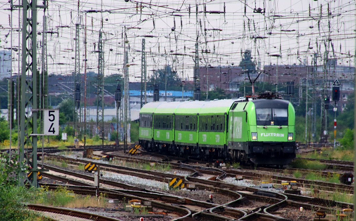 Flixtrain nach Köln mit 182 537 Einfahrt Bremen Hbf 10.07.2021