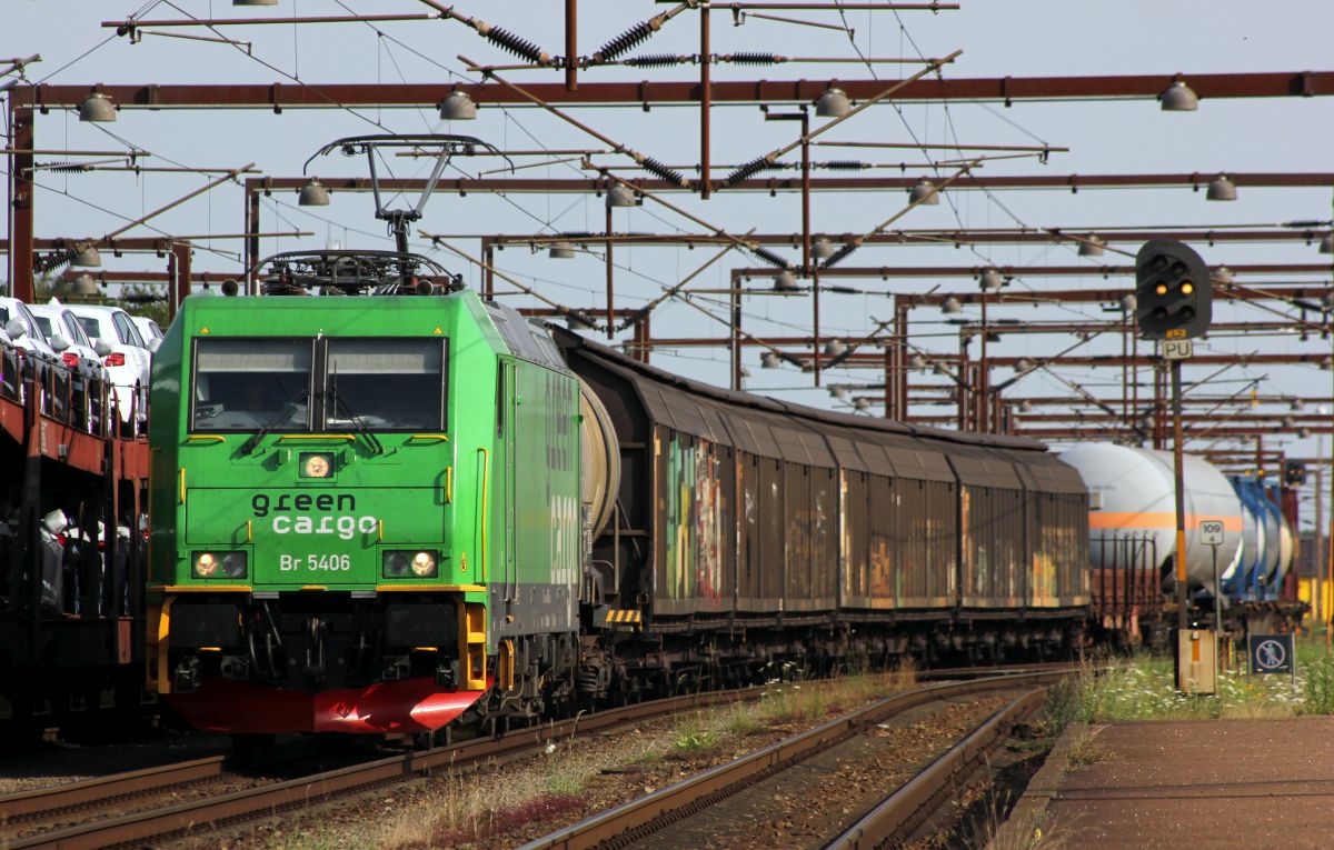 GreenCargo Br 5406 hat ebenfalls Einfahrt in Patturg(2) 20.07.2019