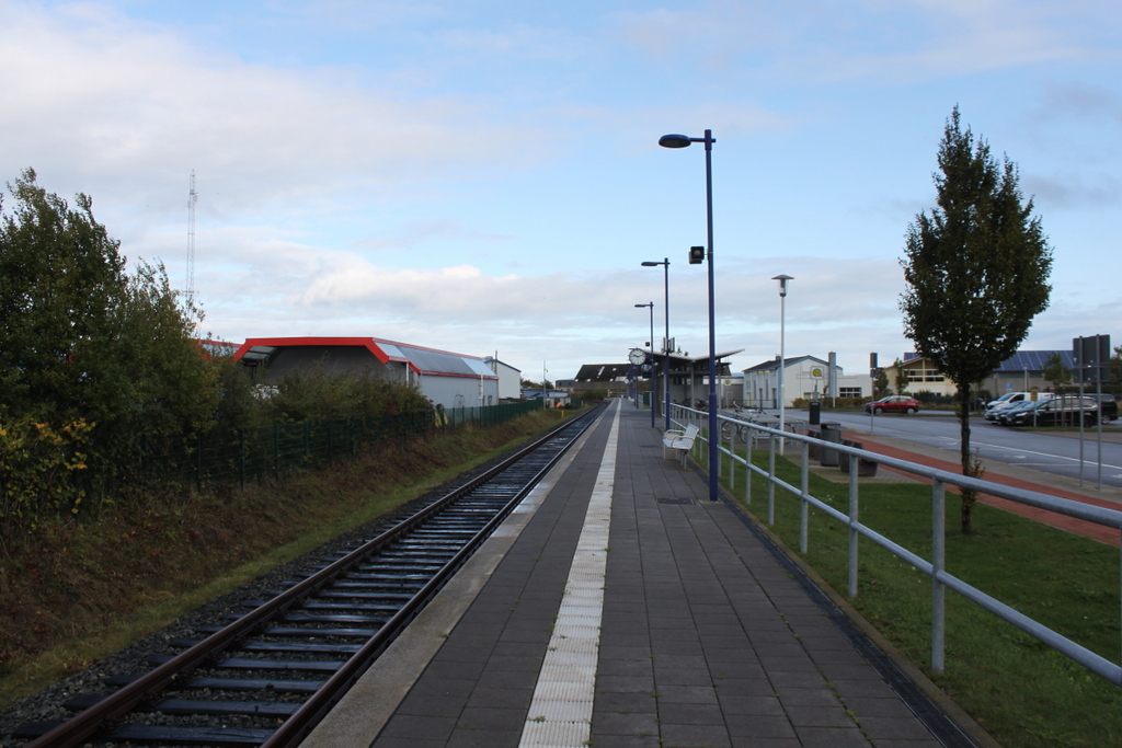 Haltepunkt Fehmarn-Burg war am Morgen des 05.10.2019 sehr leer.