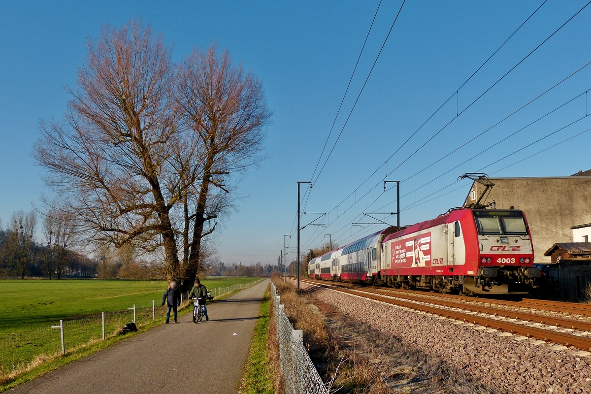 Herrliches Winterwetter an der luxemburgischen Nordstrecke zwischen Mersch und Lintgen. 21.01.2019 (Hans)