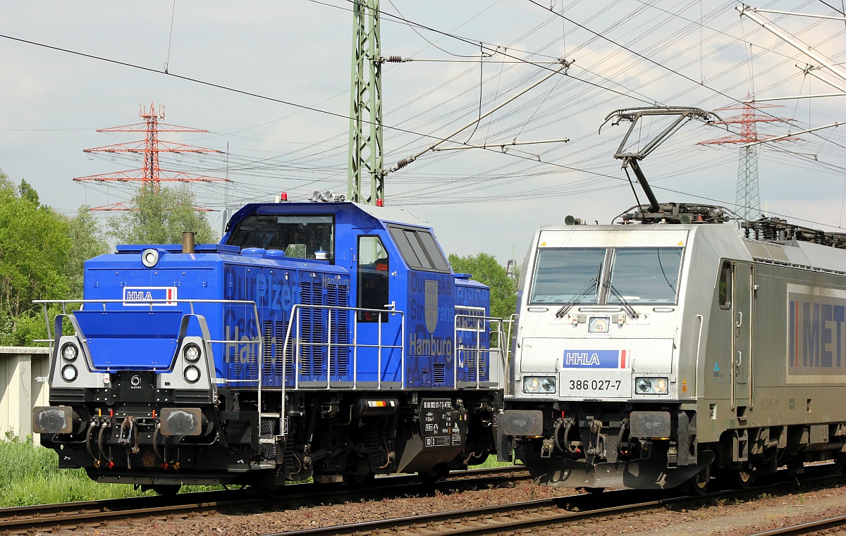 HHLA/Metrans 1002 001-7 und 386 027-7 Hh-Dradenau 11.05.2018