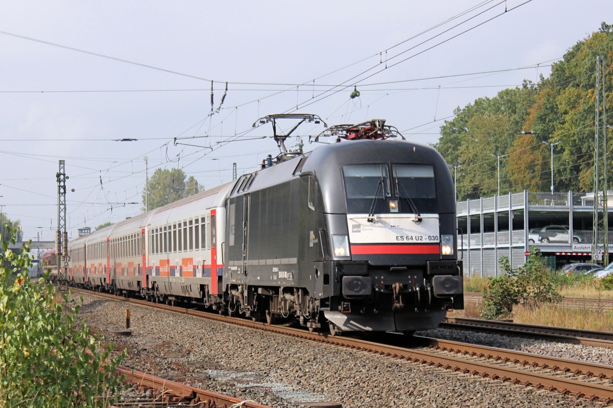 HKX - ES 64 U2-030 auf den Weg nach Hamburg. Tostedt den 08.09.2014