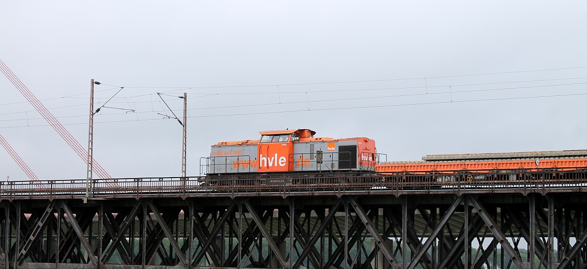 HVLE 160.5 oder 203 143-3 (ex DR 112 816-4) Duisburg Haus-Knipp-Brücke 9.7.2020