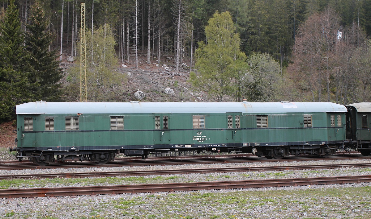 IG 3Seenbahn Seebrugg...Deutsche Post Postwagen der Gattung  Post e  registriert unter 50 50 00-11 600-2 T. Seebrugg 09.05.2017