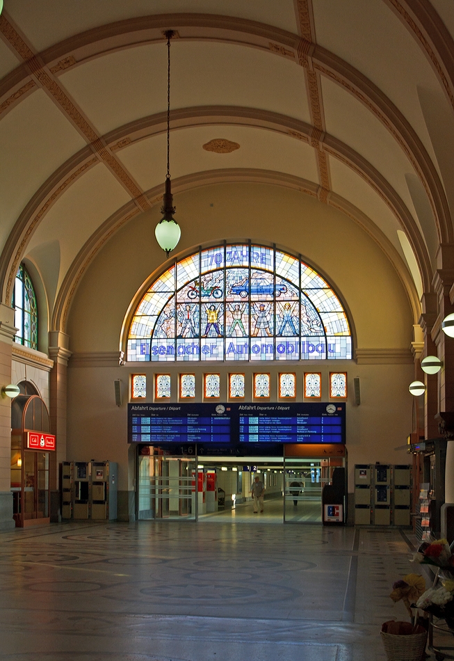 In der Empfangshalle vom Hauptbahnhof Eisennach am 24.08.2013.