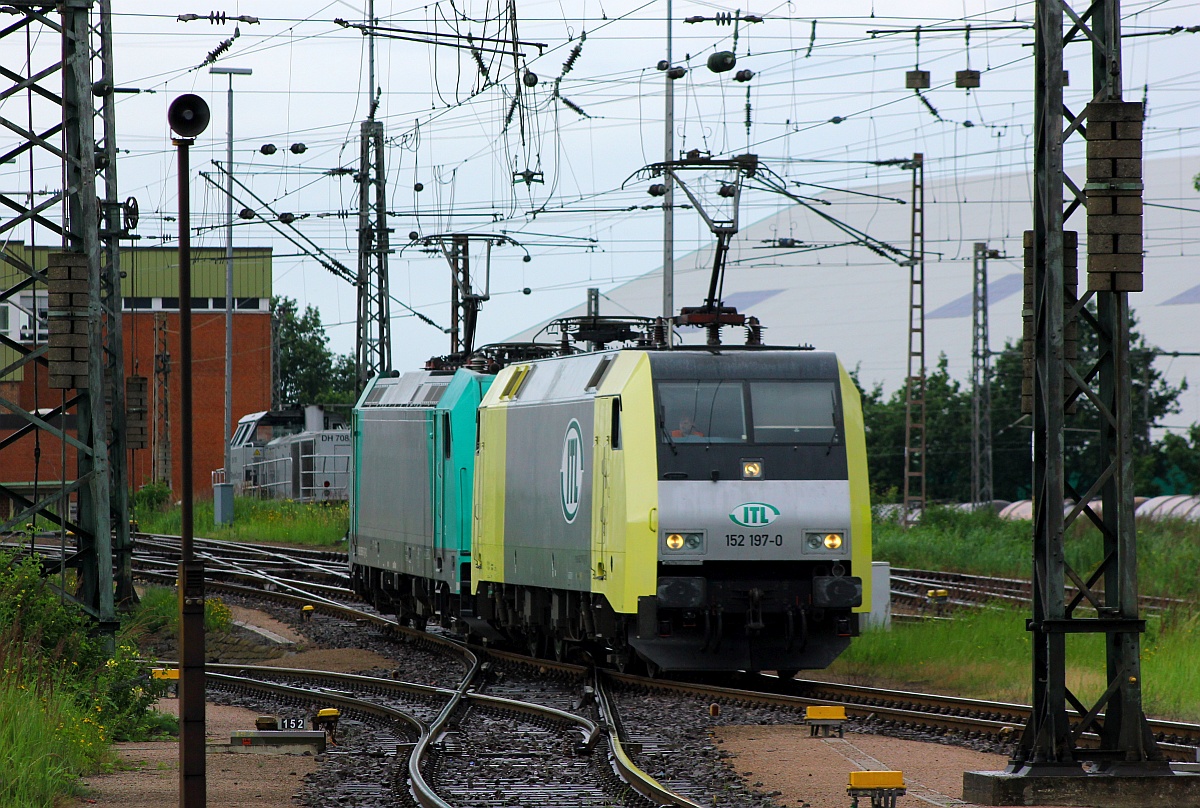 ITL 152 197-0(REV/LD X/10.11.11) und 185 611-1(REV/11.08.09, Verl/ITL/10.08.16) Hamburg-harburg 02.07.2016