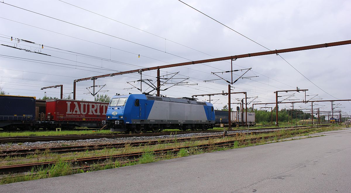 ITL 185 524-6 auf dem Weg zum Abstellplatz. Padborg 30.07.2017