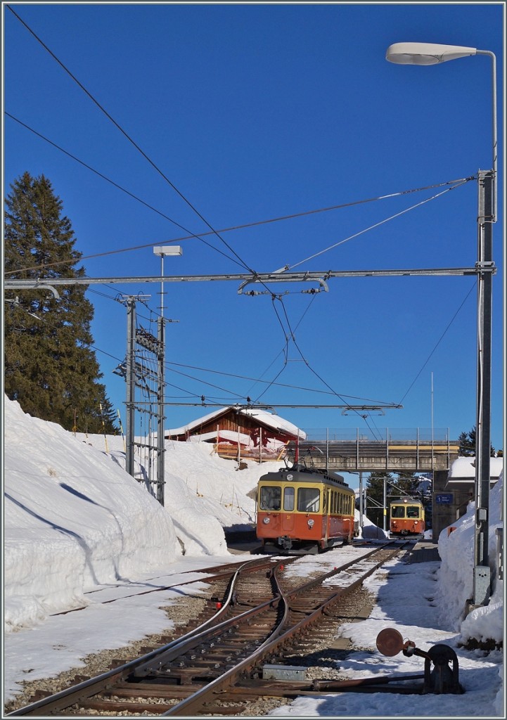 Kreuzungsstation Winteregg. 
9. März 2014