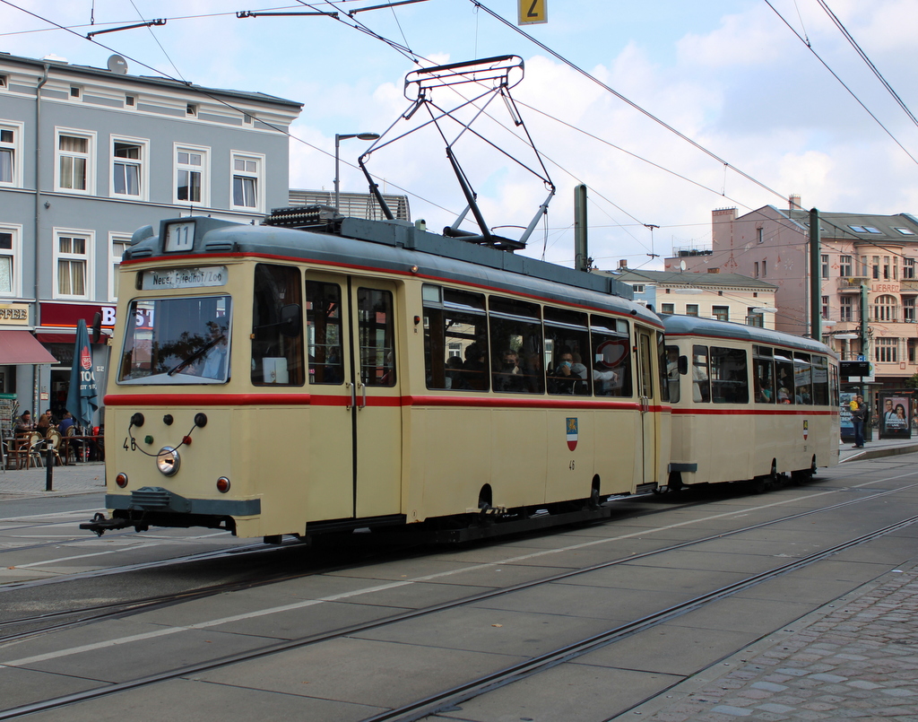 Lowa Wagen 46+156 am 12.09.2021 in der Rostocker Innenstadt