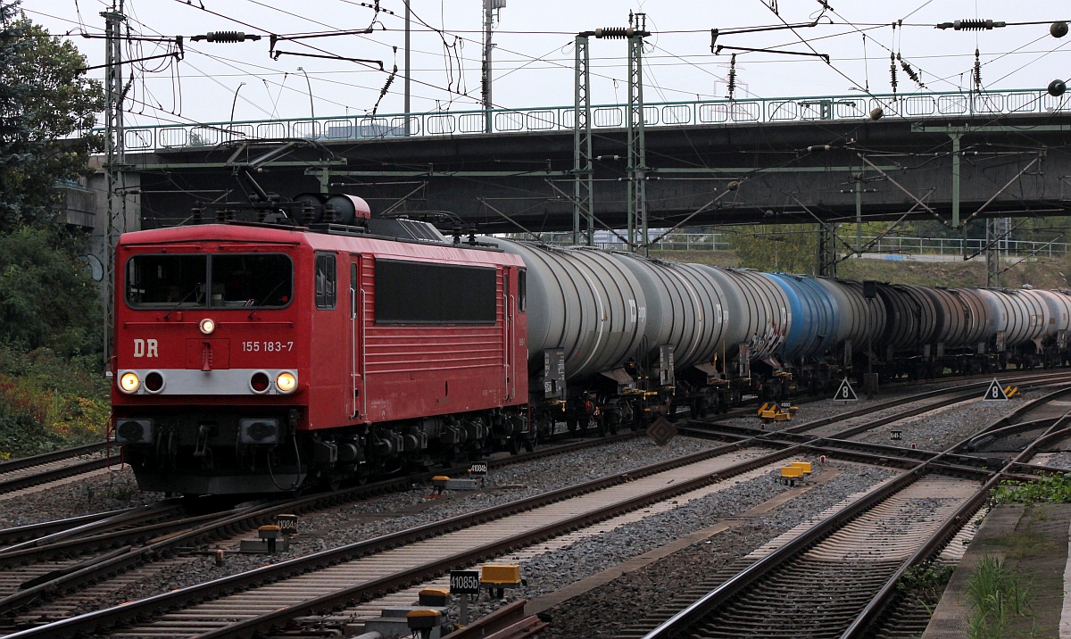 MAED 155 183-7 mit Kesselzug  DR Seite vorraus  durch Hamburg-Harburg 03.10.2020