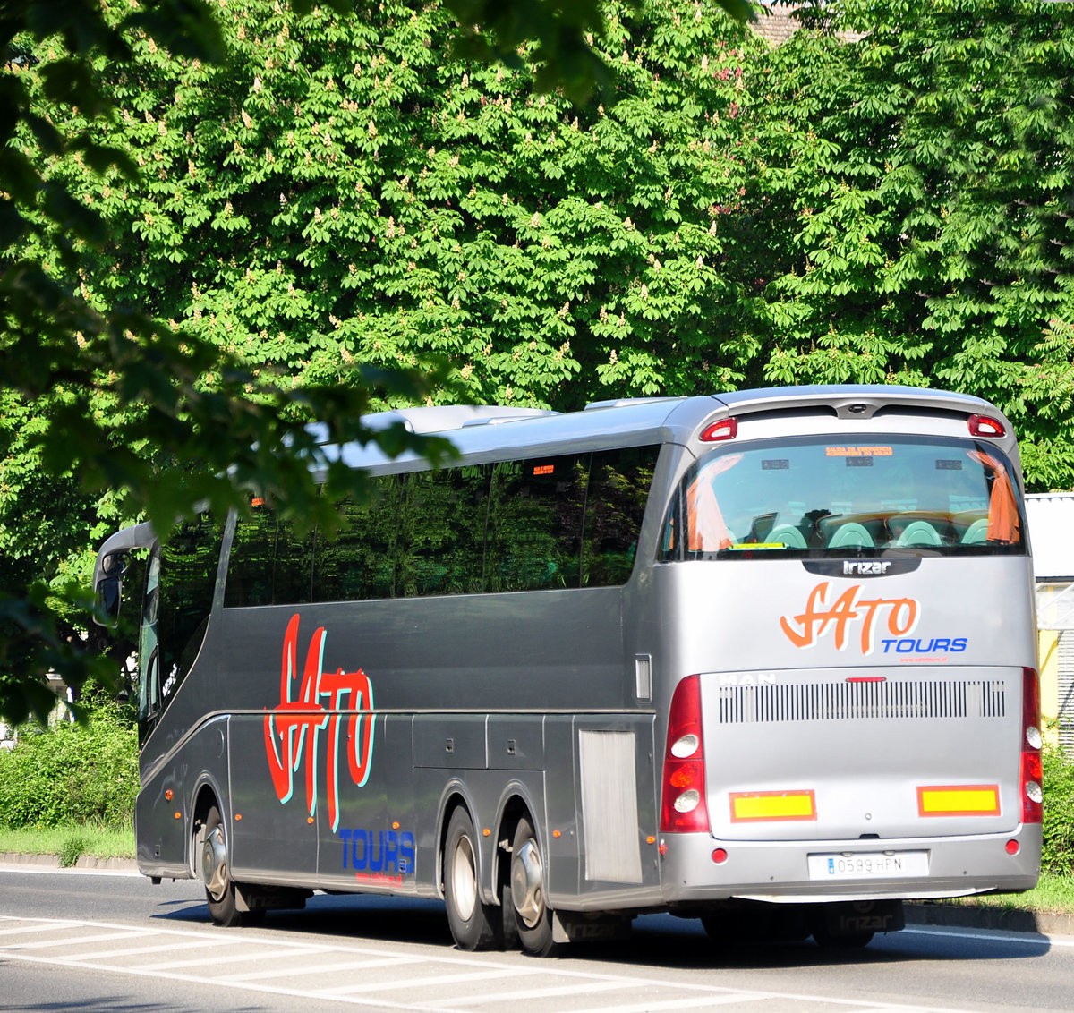 MAN Irizar von Sato Tours aus Spanien in Krems unterwegs.