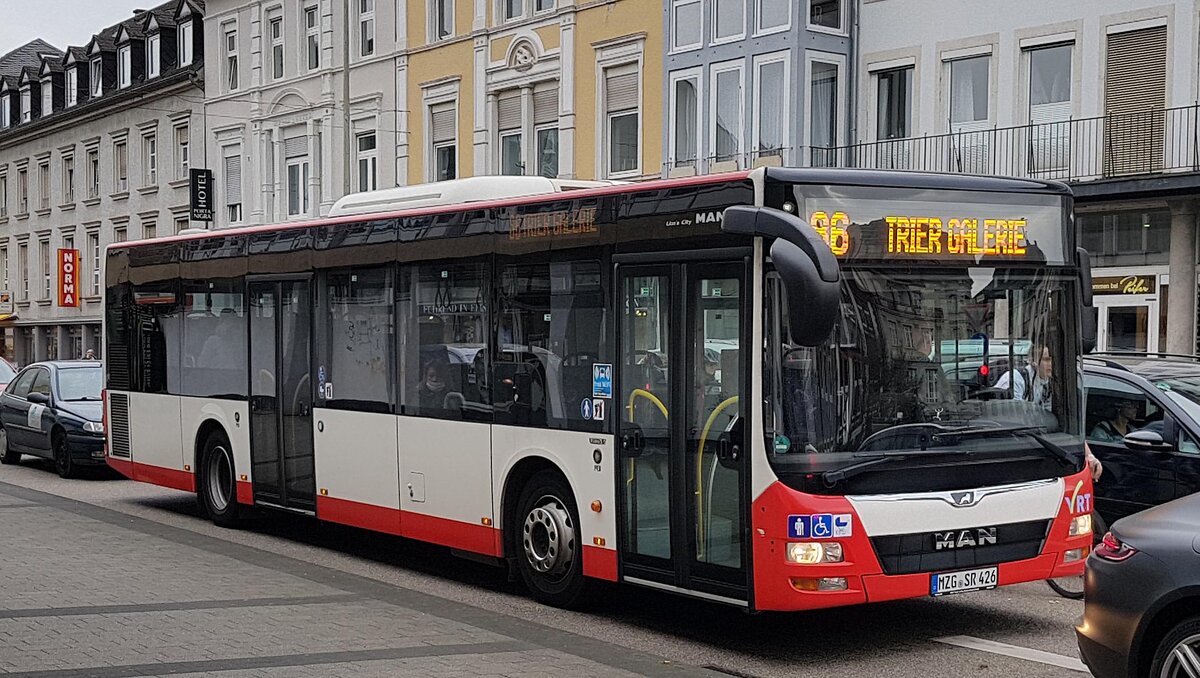 MAN Lion`s City bedient die Linie 86 im Stadtgebiet von Trier
