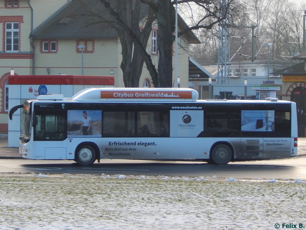 MAN Lion's City CNG der Stadtwerke Greifswald in Greifswald.