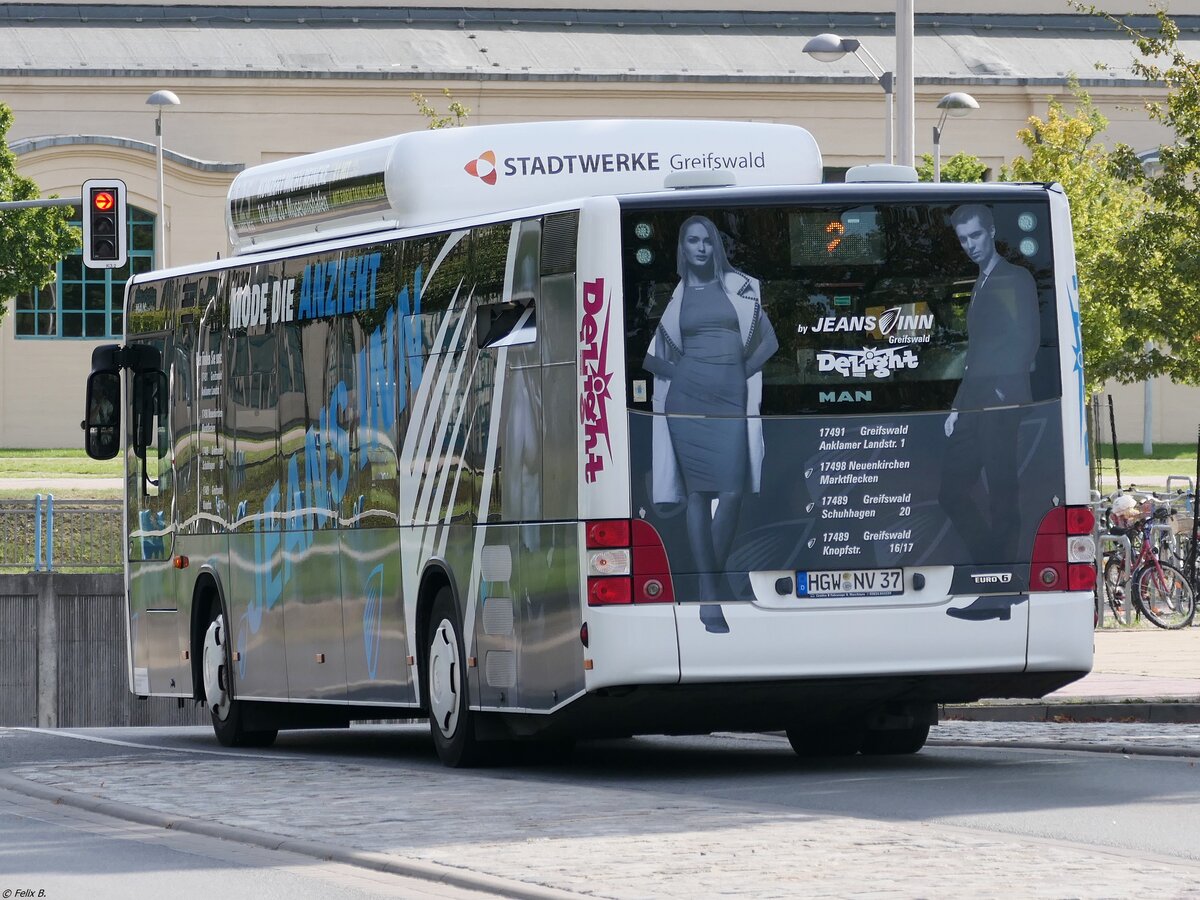 MAN Lion's City CNG der Stadtwerke Greifswald in Greifswald.