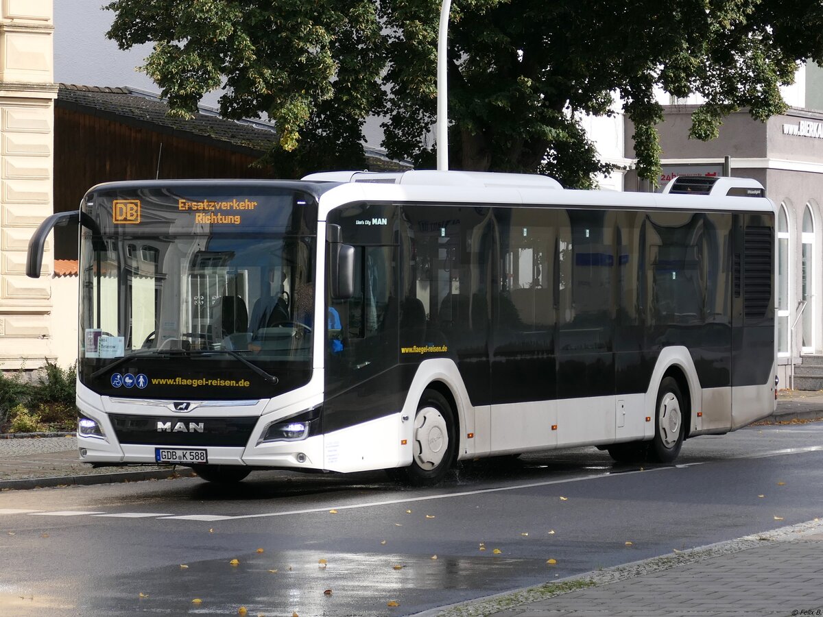 MAN Lion's City EfficientHybrid von Flaegel Reisen aus Deutschland in Neubrandenburg.