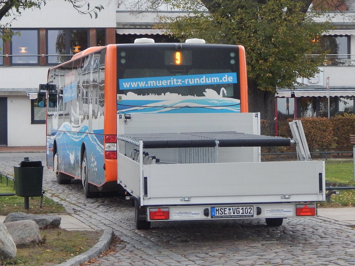 MAN Lion's City mit Anhänger der MVVG in Waren.