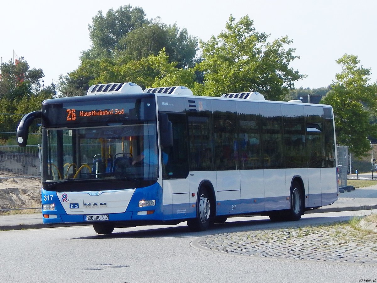 MAN Lion's City der Rostocker Straßenbahn AG in Rostock.