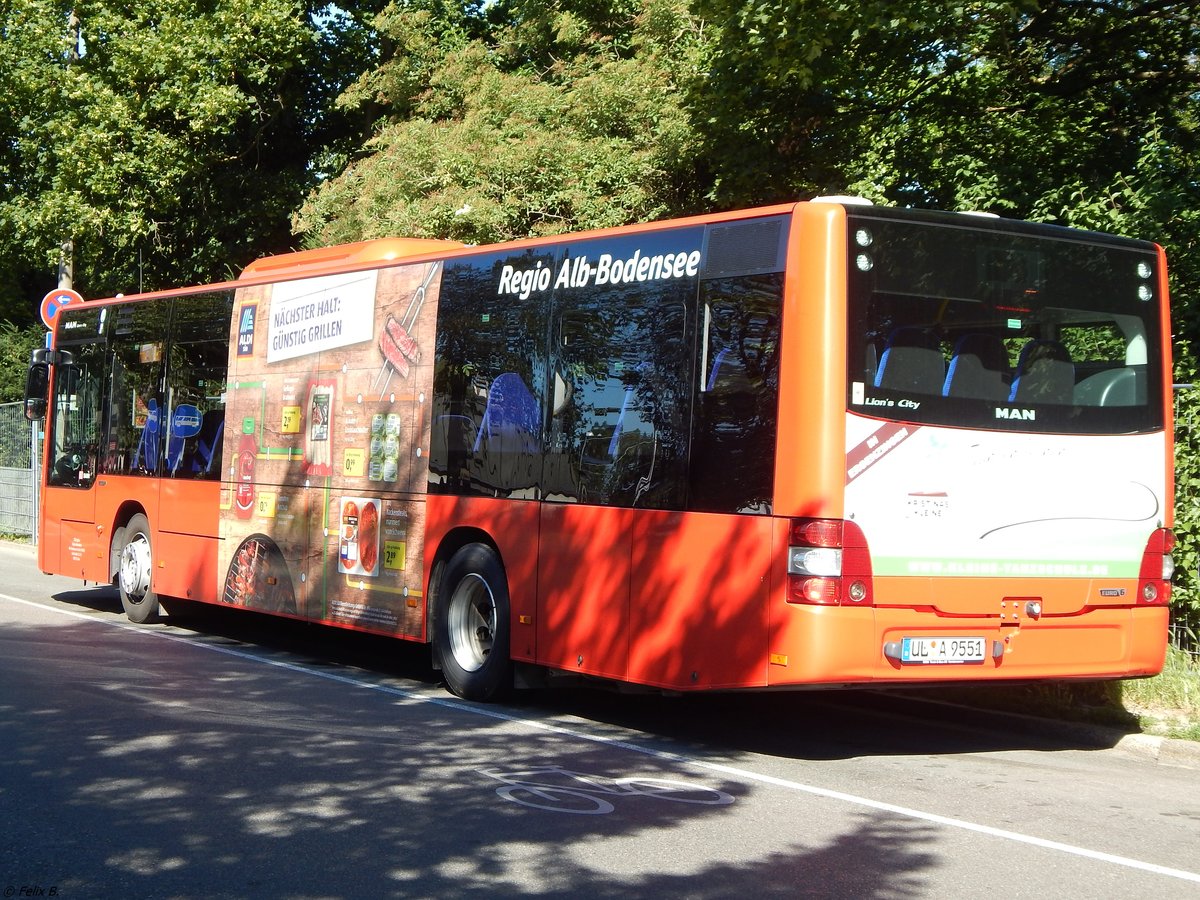 MAN Lion's City von ZugBus Regionalverkehr Alb-Bodensee in Tübingen.