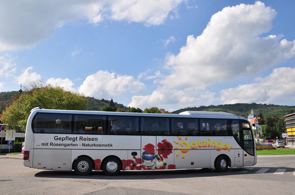 MAN Lions Coach von Datzinger Reisen aus Niedersterreich am 22.August 2014 in Krems.