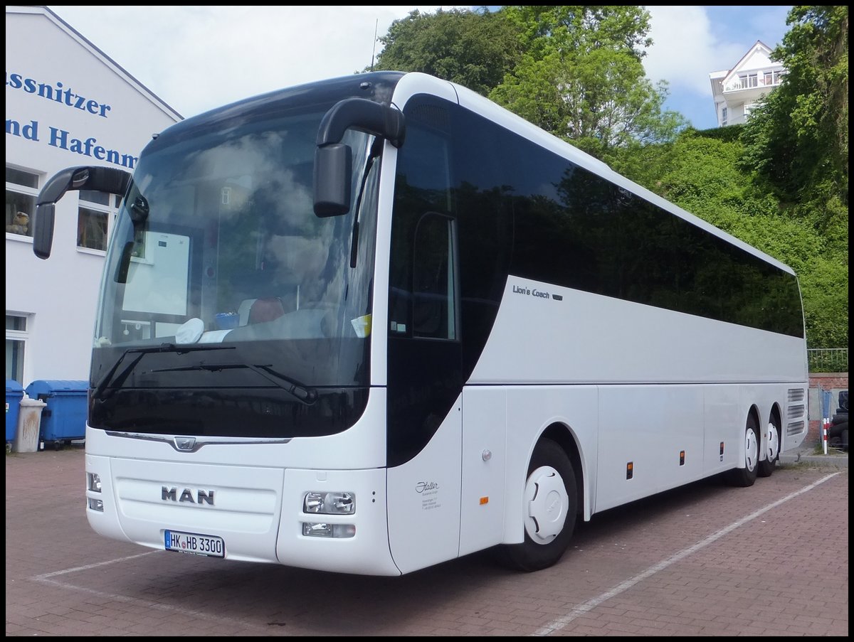 MAN Lion's Coach von Haller aus Deutschland im Stadthafen Sassnitz.