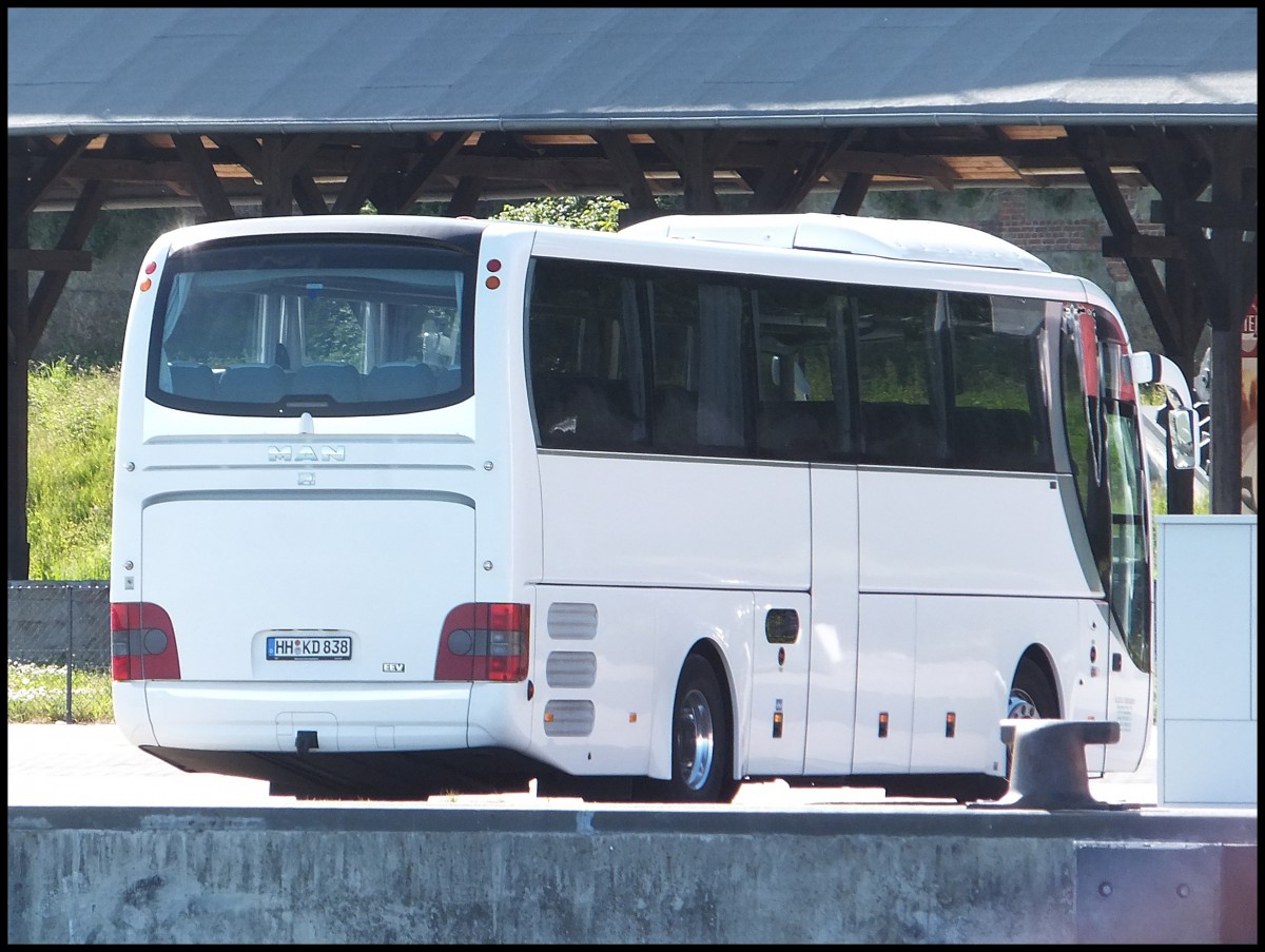 MAN Lion's Coach von K.D.E. Reisen aus Deutschland im Stadthafen Sassnitz.