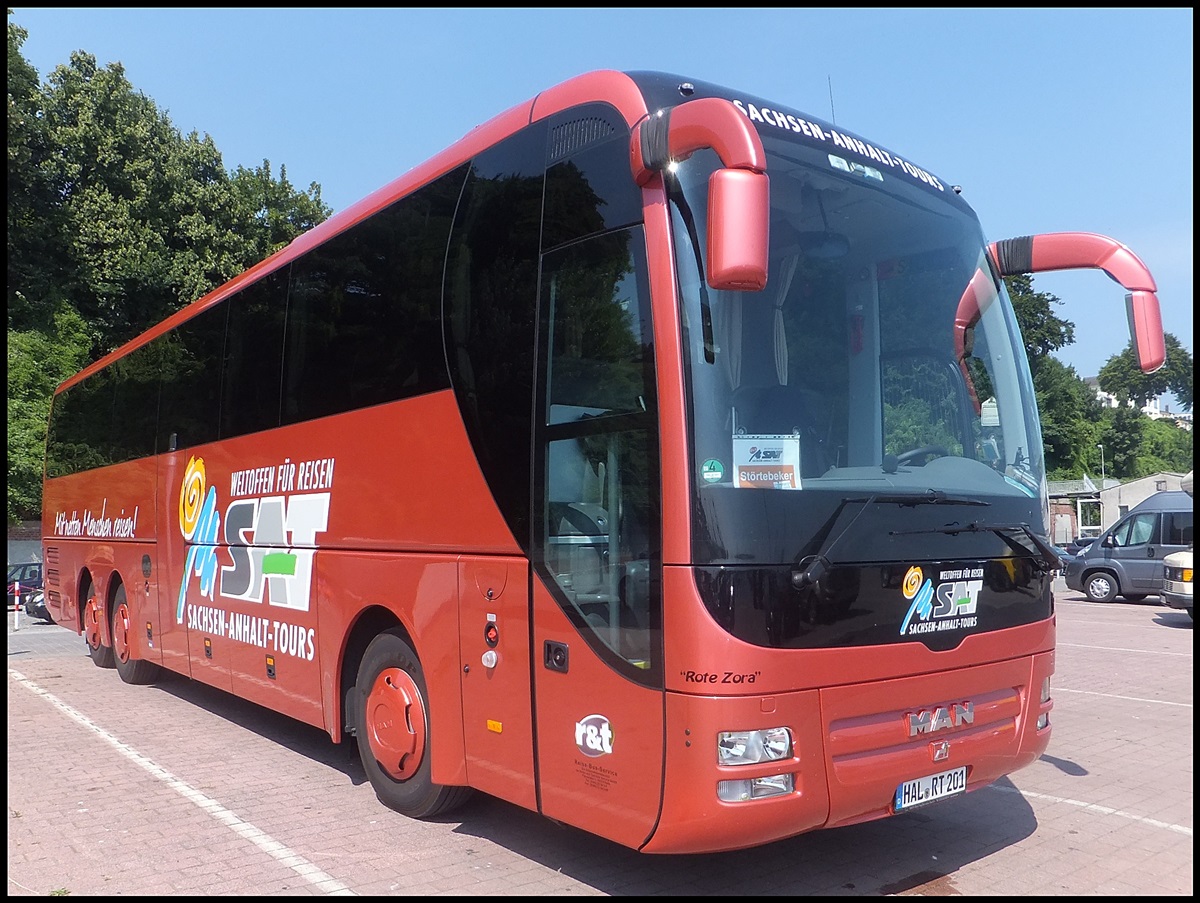 MAN Lion's Coach von Sachsen-Anhalt-Tours aus Deutschland im Stadthafen Sassnitz.