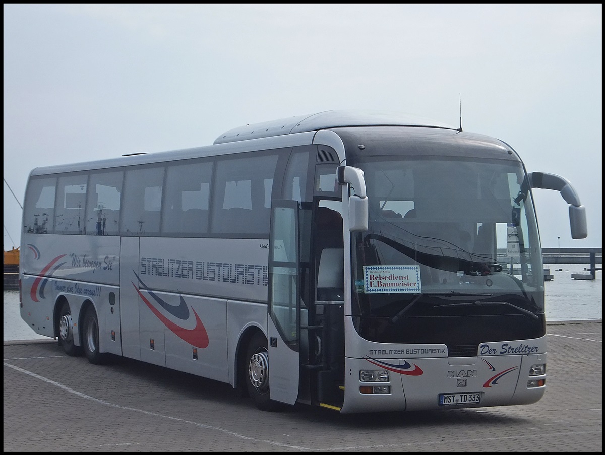 MAN Lion's Coach von Strelitzer Bustouristik aus Deutschland im Stadthafen Sassnitz.