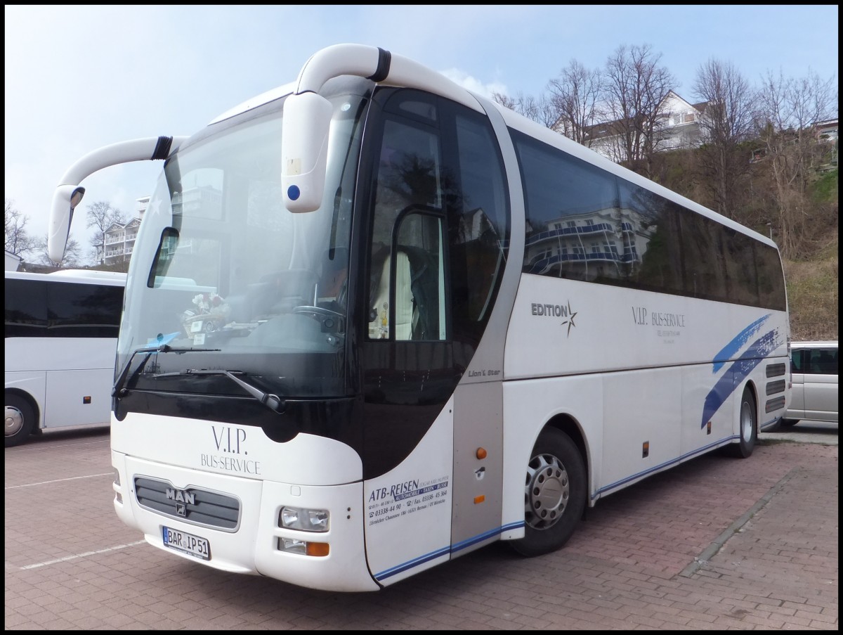 MAN Lion's Star von ATB-Reisen aus Deutschland im Stadthafen Sassnitz.