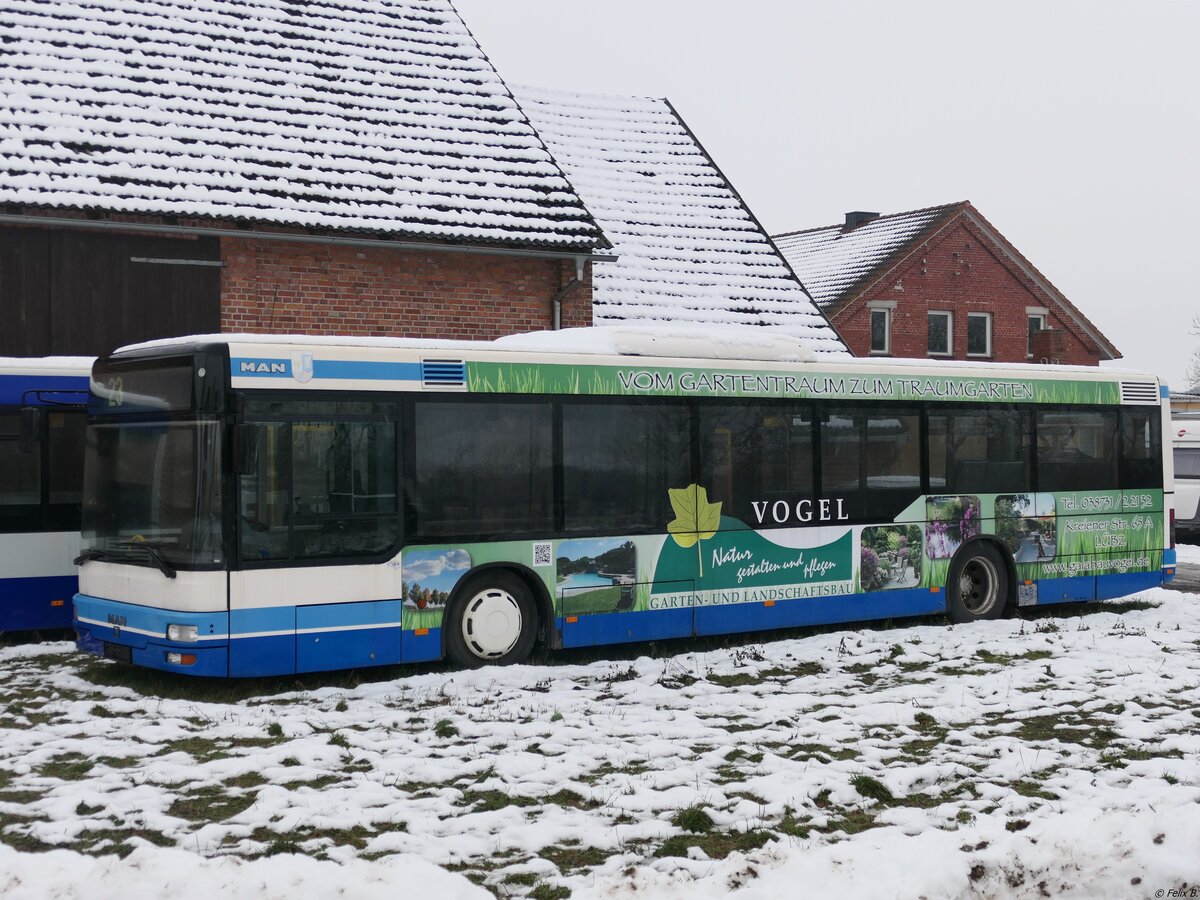 MAN Niederflurbus 2. Generation ex MVVG in Sandhagen. 