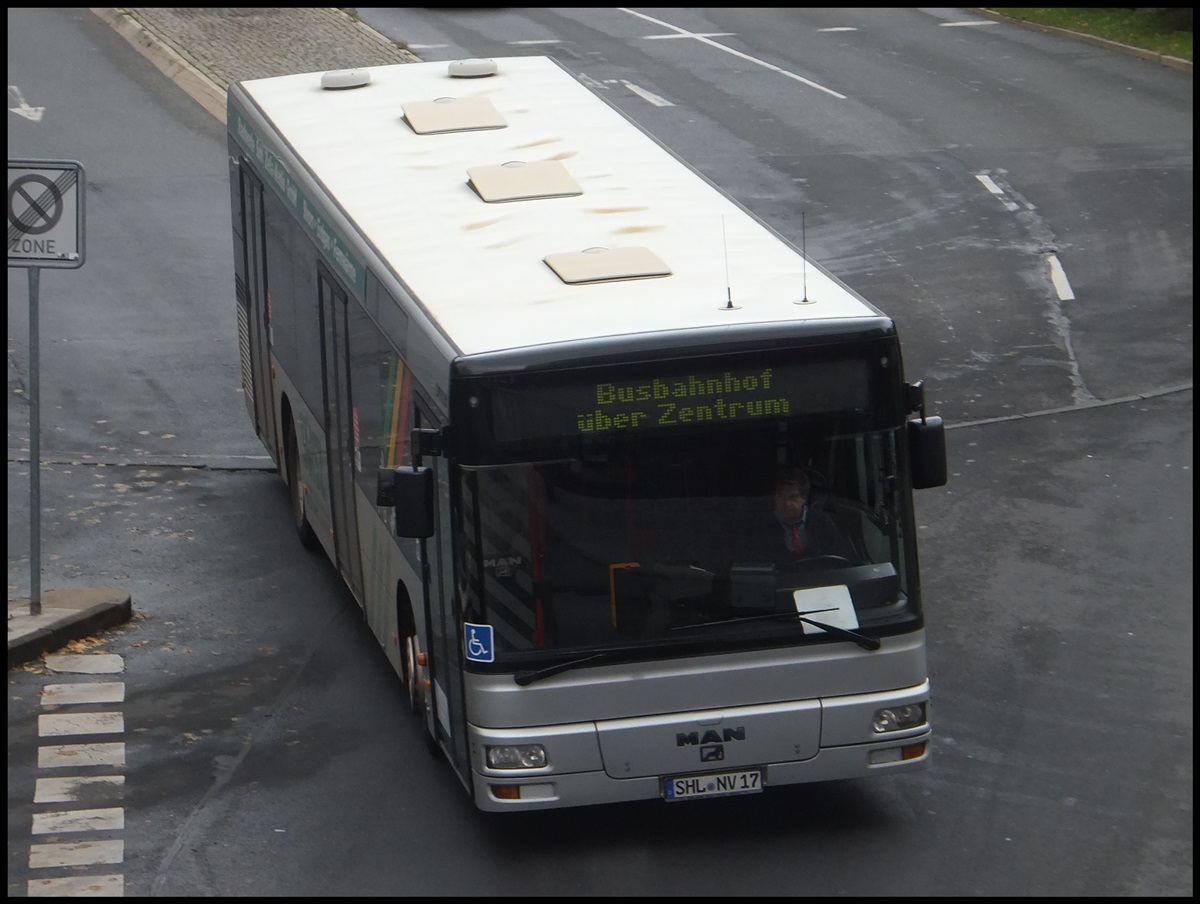 MAN Niederflurbus 2. Generation der Stdtische Nahverkehrs GmbH Suhl-Zella Mehlis in Suhl.