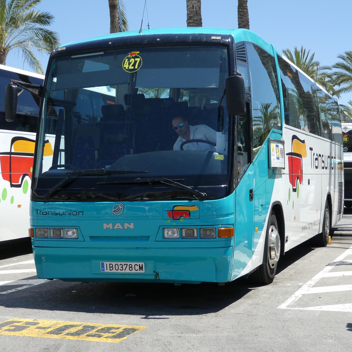 MAN von  TRANSUNION  steht am Airport Palma /Mallorca im Juni 2016