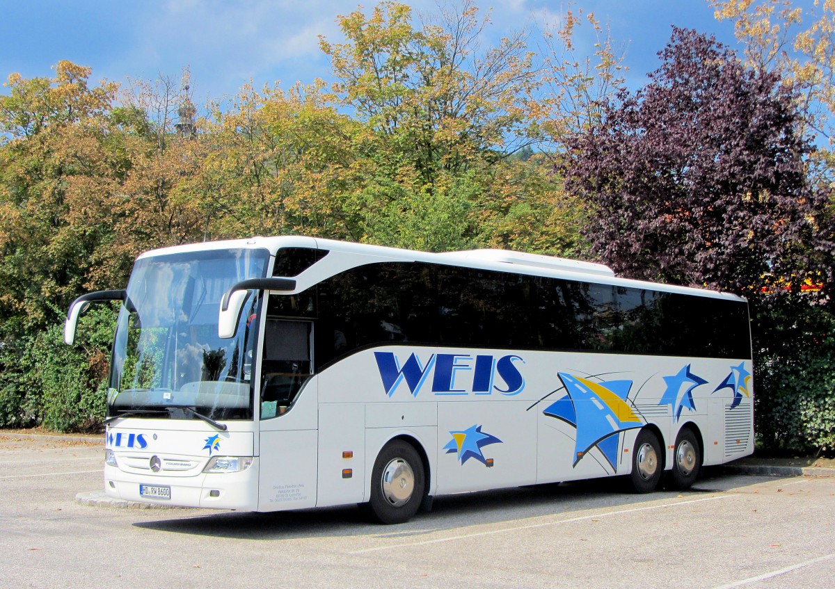 MERCEDES BENZ Tourismo vom Reisebro WEIS aus Deutschland im August 2013 in Krems.