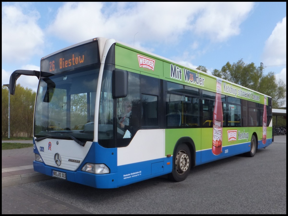 Mercedes Citaro I der Rostocker Straßenbahn AG in Rostock.