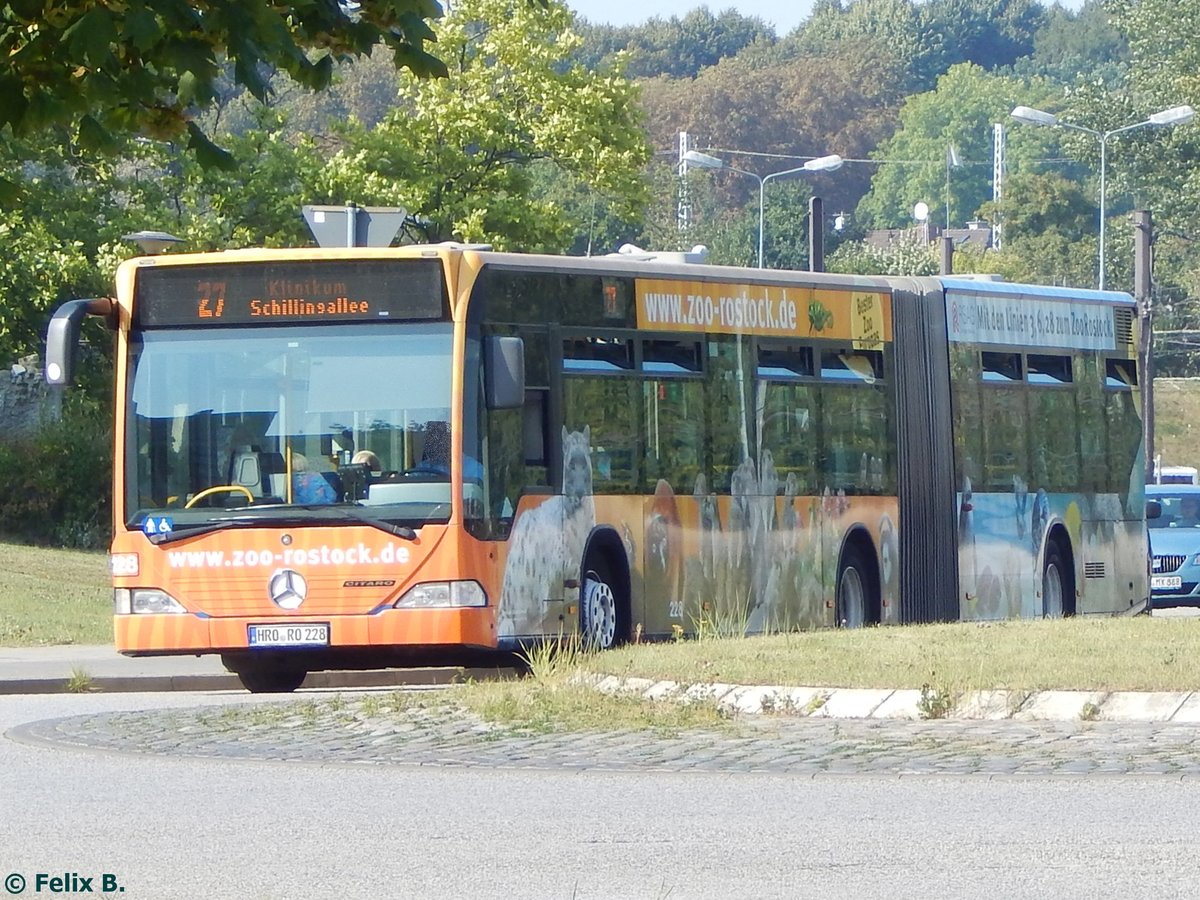 Mercedes Citaro I der Rostocker Straßenbahn AG in Rostock.